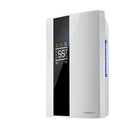 White compact dehumidifier with 2.2L tank and electronic controls
