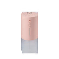 Blue columnar desktop humidifier with USB cable and water tank