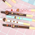 Zhongfan Korean soft gel chocolate scented 0.5mm black ink gel pen with needle tip