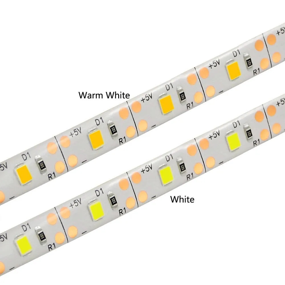Motion sensor LED light strip under kitchen cabinet with induction battery box 1 metre length warm white
