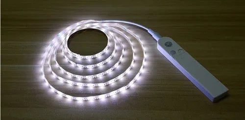 Motion sensor LED light strip under kitchen cabinet with induction battery box 1 metre length warm white
