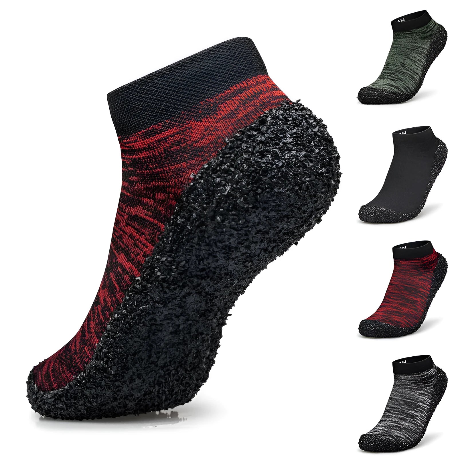 Pair of black multifunctional unisex high-top wading shoes with VIBRAM outsole and Gore-Tex lining