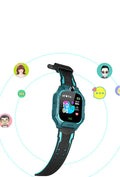 Z6 Q19 children's smartwatch in red with a 1.44-inch touch screen on a lightweight acrylic strap.
