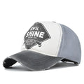 Retro contrast colour cotton twill baseball cap with adjustable size and dome top, unisex casual hat