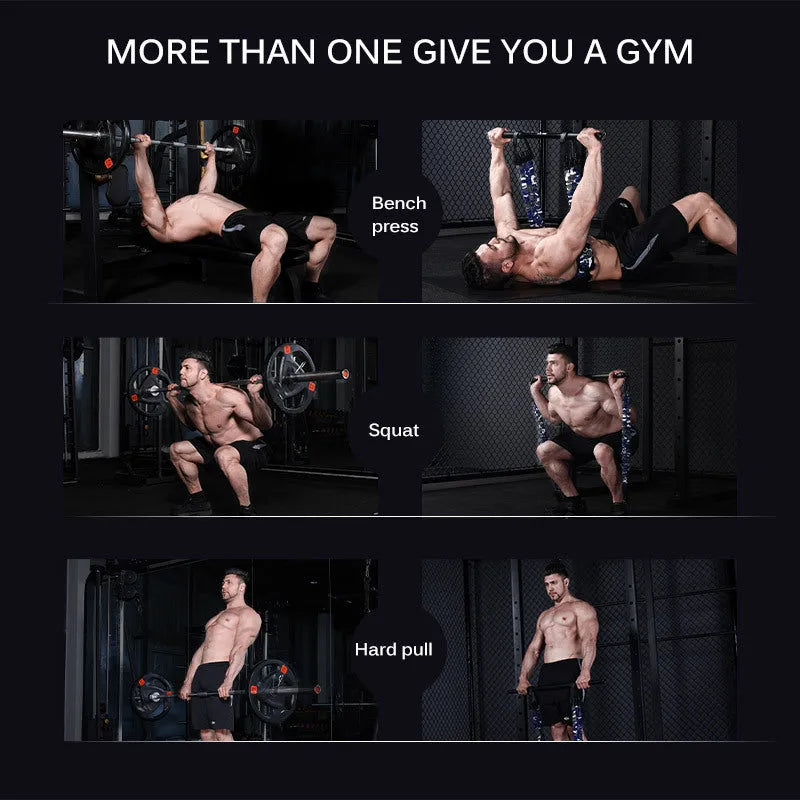 Camouflage bench press stretcher chest expander elastic belt with all-metal frame and nylon strap