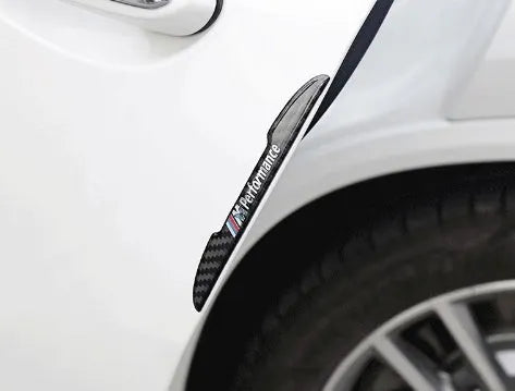 Black rubber car anti-collision strip with carbon fibre pattern, 15cm length, GM model, for door edge protection