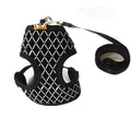 Nylon dog breast sling and leash set with breathable mesh in black, blue, pink, red, for small dogs