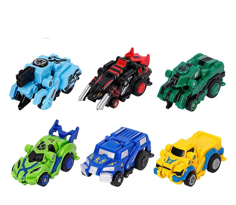 Creative Jumping Warrior deformation battle toy car with bounce transformation robot in non-toxic ABS plastic