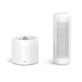 White small household dehumidifier with UK plug for rooms under 10 square metres