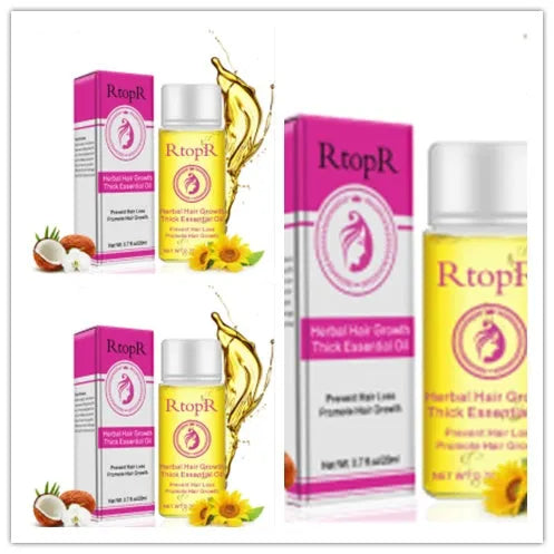 20ml hair growth essential oil liquid treatment in rose colour, for preventing hair loss and hair care