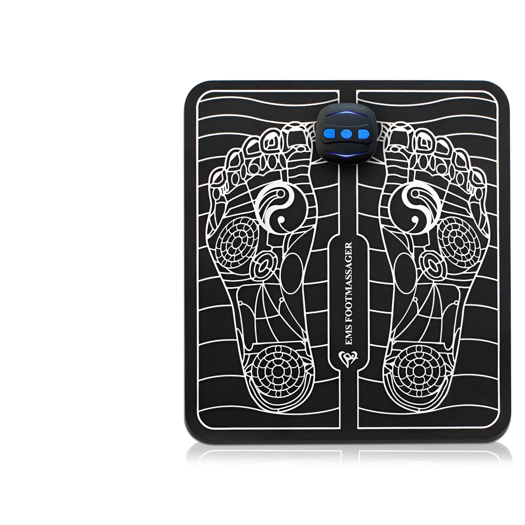 USB rechargeable foot massage cushion with four massage contacts for legs and feet, 30x15x2.8cm