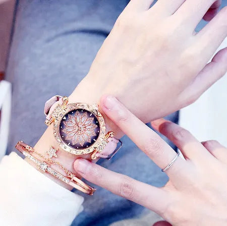 32mm round ladies fashion watch with mineral glass and pin buckle clasp in multiple colour options