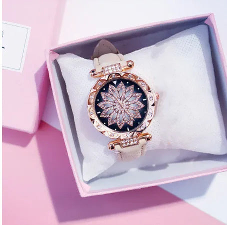 32mm round ladies fashion watch with mineral glass and pin buckle clasp in multiple colour options