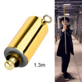Telescopic metal magic wand in black on a performance stage