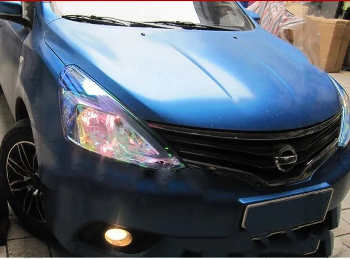 Chameleon colour change protective film for car headlights and tail lights, available in multiple sizes and colours