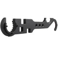 Black dual-purpose steel combination wrench for AR15 and M4 firearms maintenance.