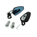 Pair of black 22mm universal aluminium alloy motorcycle handlebar end rearview mirrors