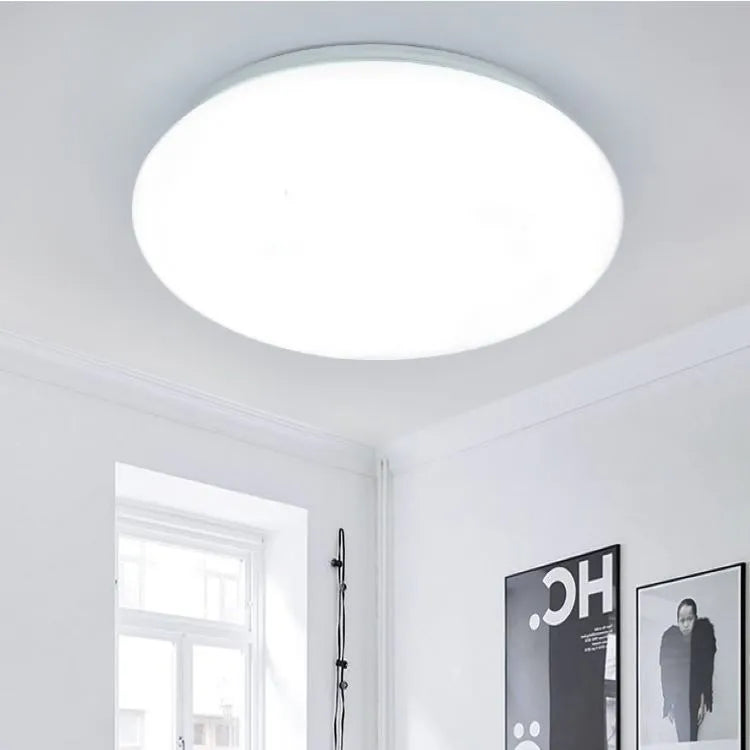 Simple modern circular acrylic LED ceiling lamp with remote control for bedroom or living room