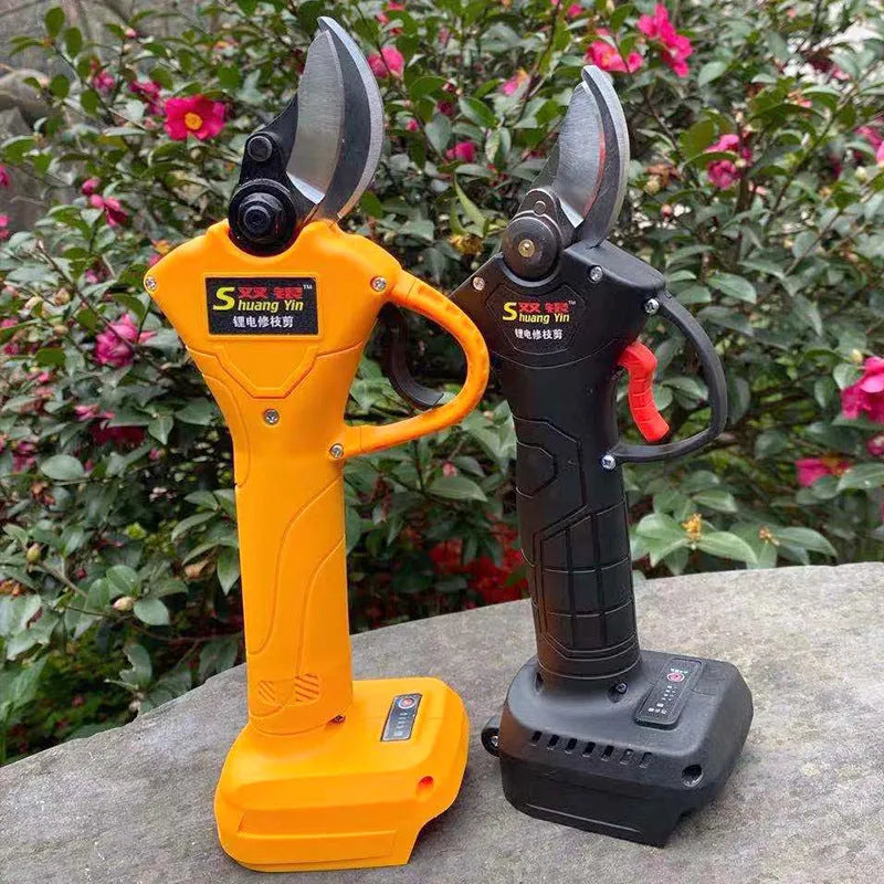 Double silver SY350 electric branch shears with lithium batteries for fruit tree pruning