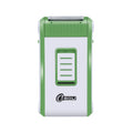 Reciprocating double-layer net electric shaver with ABS plastic casing in the colour shown.