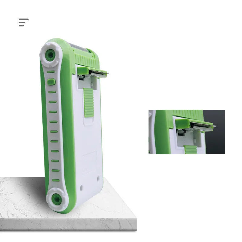 L2 model reciprocating electric shaver in photo colour with ABS plastic body.