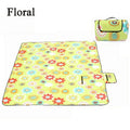 Thickened waterproof camping mat in blue stripes, 200x150cm, for outdoor picnics