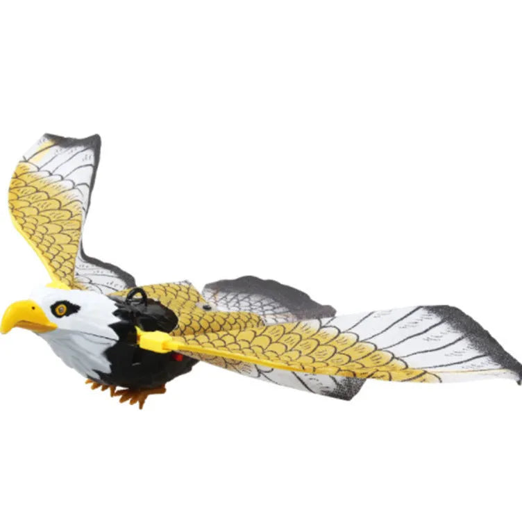 Hanging plastic simulation bird cat toy rotating teaser on ceiling with eagle design