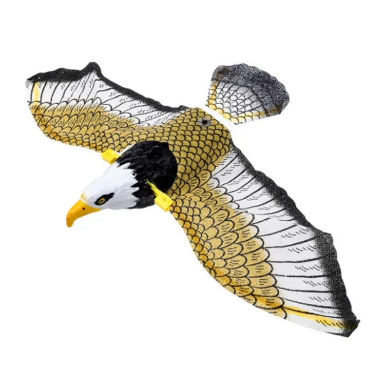 Hanging plastic simulation bird cat toy rotating teaser on ceiling with eagle design