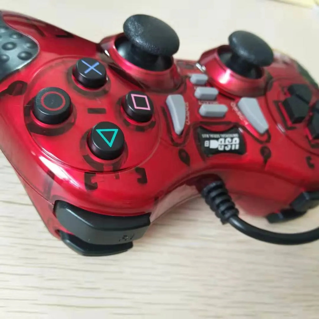 Red universal USB gamepad controller for Android, PC, XBOX360, STB, and PS3.