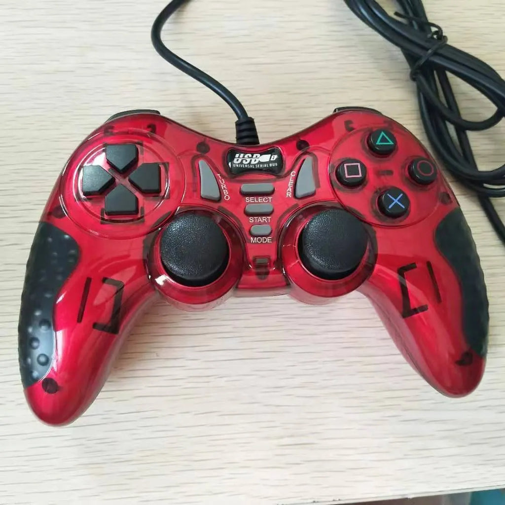 Red universal USB gamepad controller for Android, PC, XBOX360, STB, and PS3.