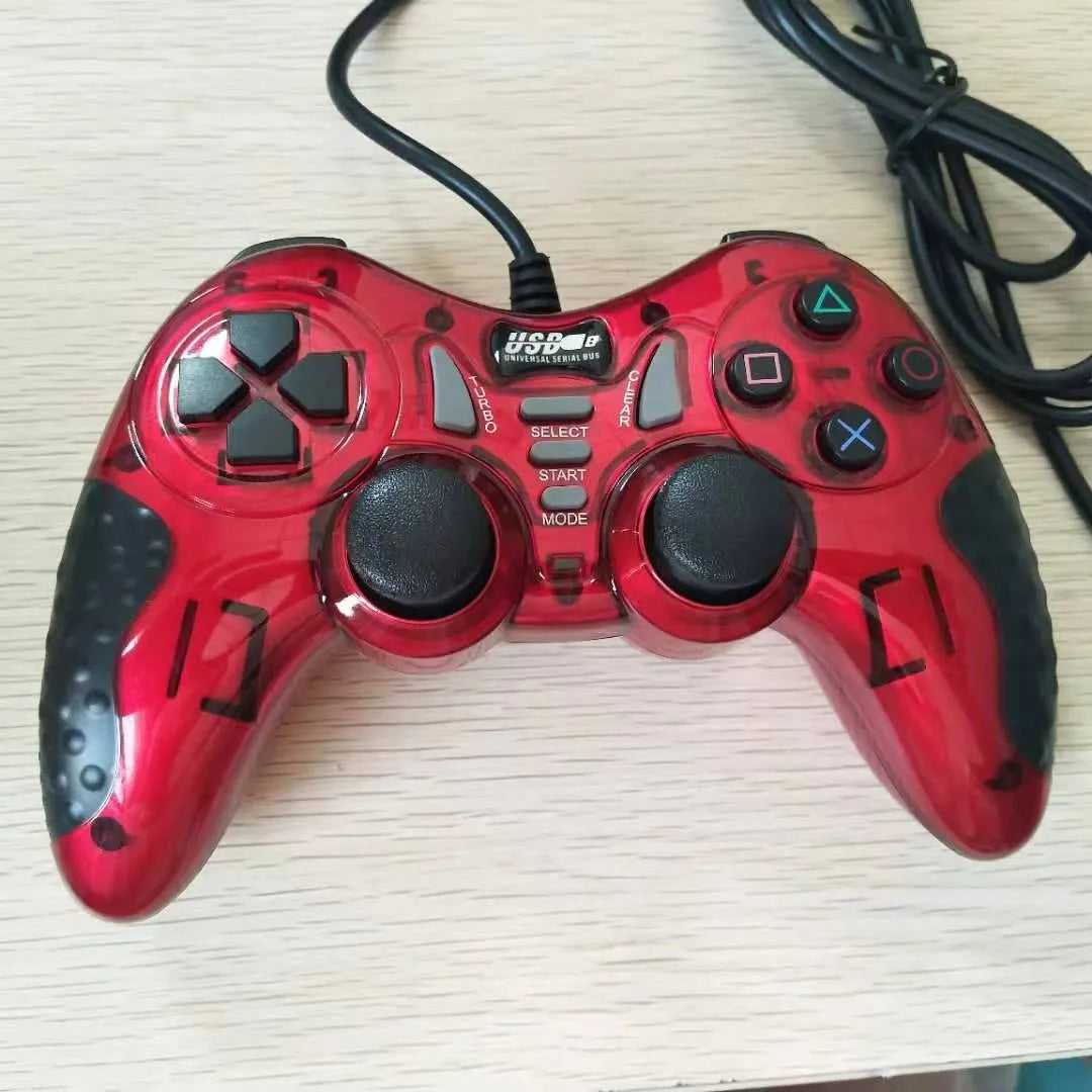 Red universal USB gamepad controller for Android, PC, XBOX360, STB, and PS3.