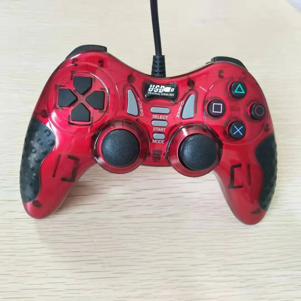 Red universal USB gamepad controller for Android, PC, XBOX360, STB, and PS3.