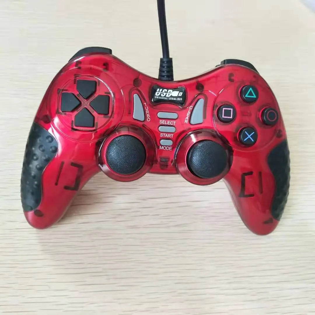 Red universal USB gamepad controller for Android, PC, XBOX360, STB, and PS3.