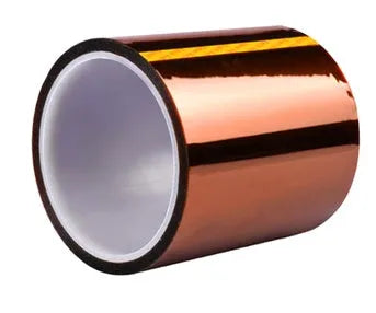 Amber polyimide 3D printer high temperature adhesive tape on a roll, 0.06mm thickness, 33 metre length