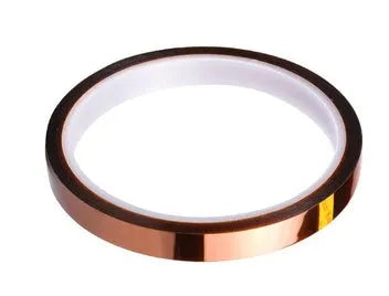 Amber polyimide 3D printer high temperature adhesive tape on a roll, 0.06mm thickness, 33 metre length