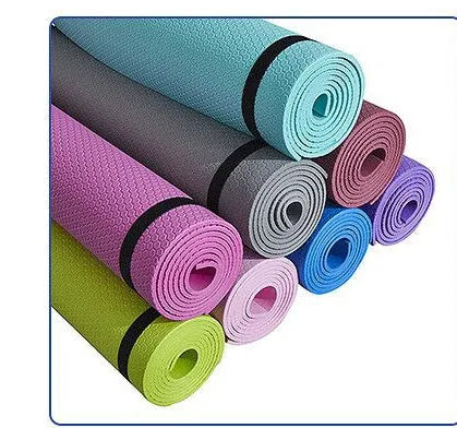 Eva Yoga Mat 5mm thick EVA foam roll in blue for fitness exercise and body training