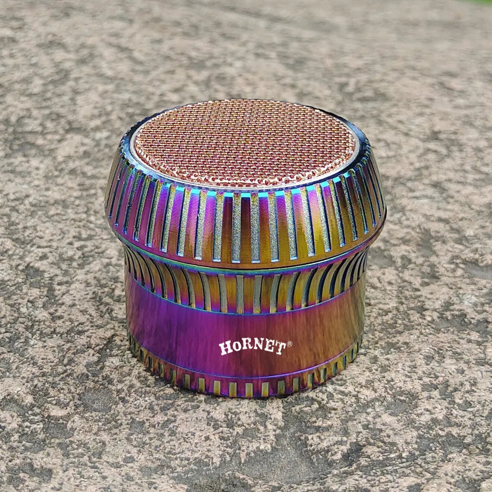 Creative mushroom zinc alloy smoke grinder with keychain and bottle opener in photo colour