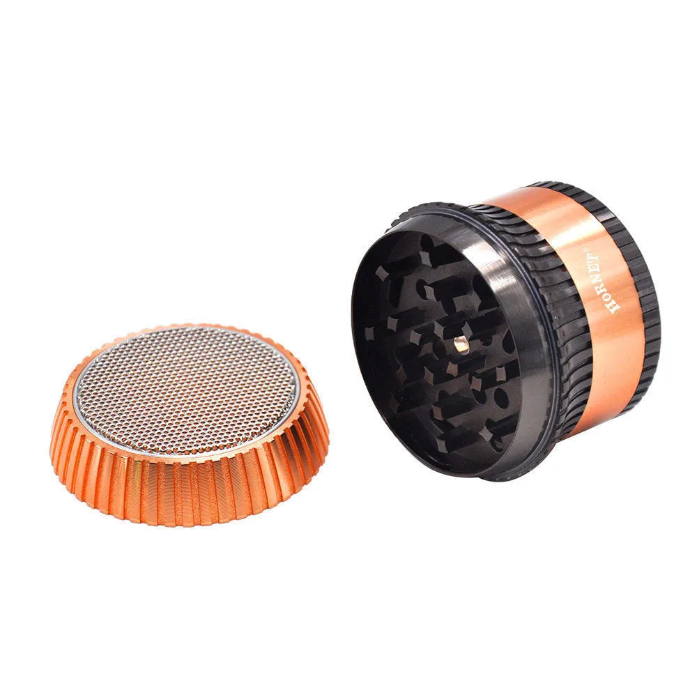 Creative mushroom zinc alloy smoke grinder with keychain and bottle opener in photo colour
