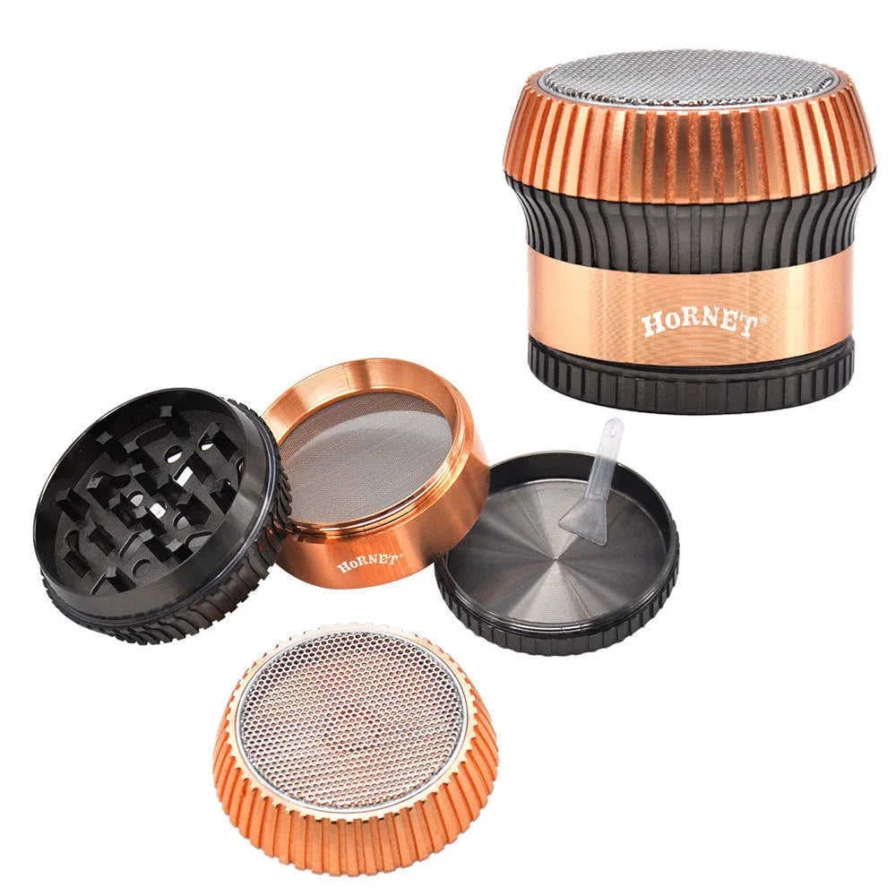 Creative mushroom zinc alloy smoke grinder with keychain and bottle opener in photo colour