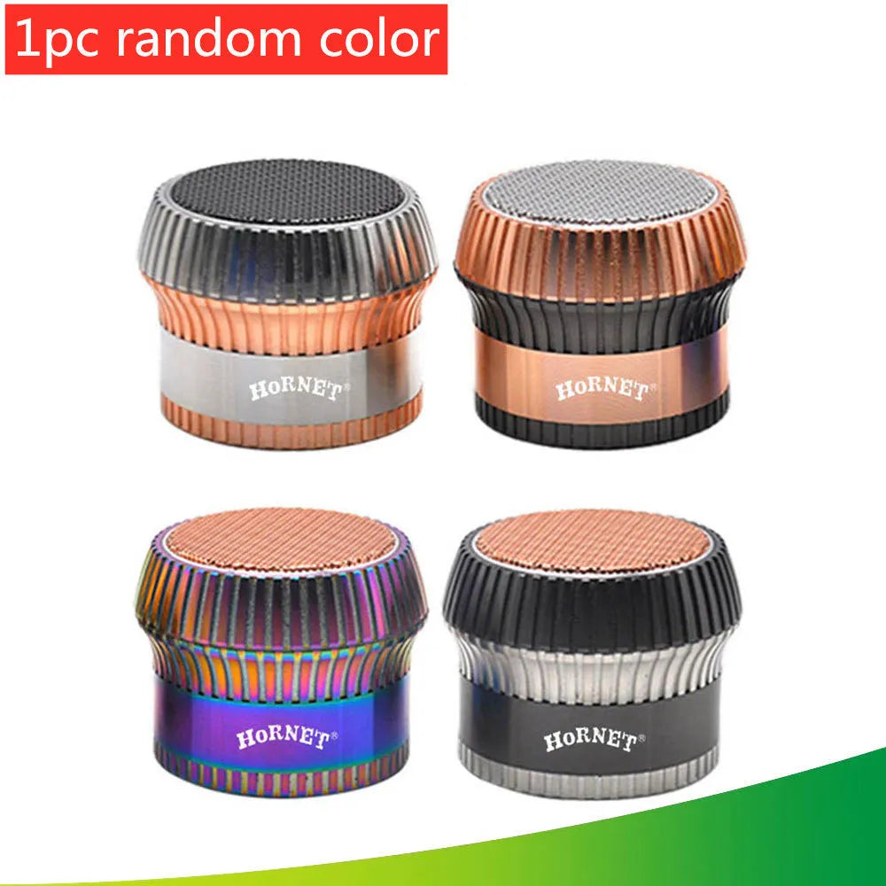 Creative mushroom zinc alloy smoke grinder with keychain and bottle opener in photo colour