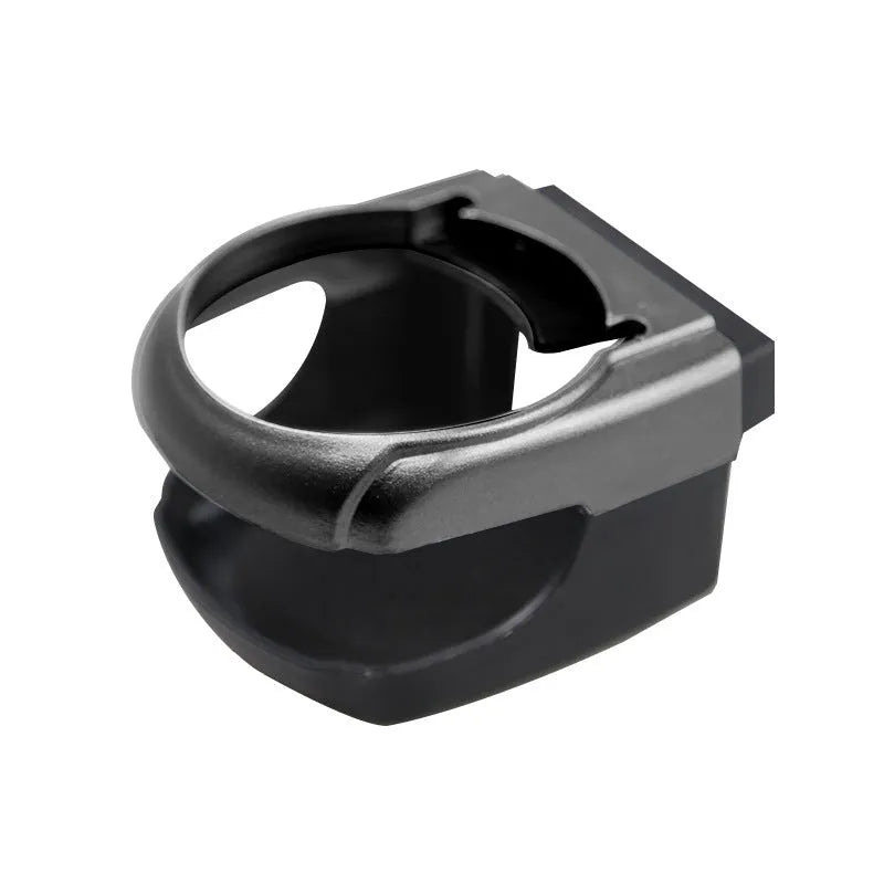 Aluminium alloy car water cup holder for air outlet, 8.5 x 9.5 x 5.5cm, shown in black, blue, red or silver