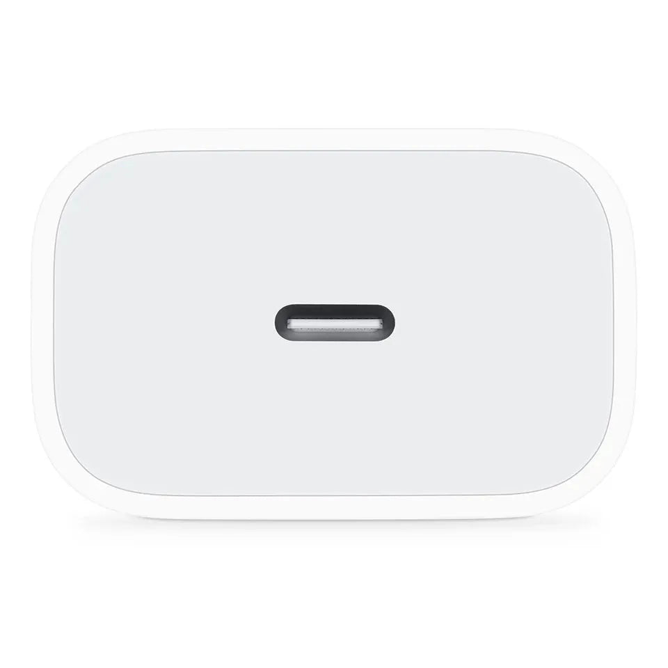 Original 20W USB-C EU travel charger with white casing and EU plug for fast charging