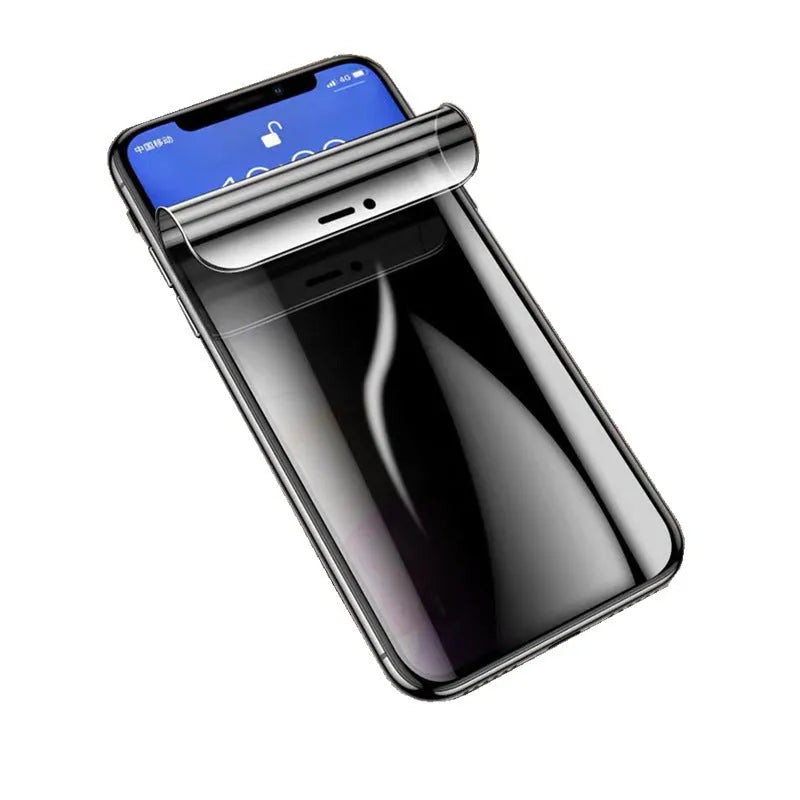 Privacy Hydrogel Film Soft Protective Front Screen Film for Apple iPhone 11 12 Pro Max XR XS XS Max 7 8 Plus Anti-Scratch Anti-Fingerprint Anti-Peeping Automatic Repair High-Definition Machined