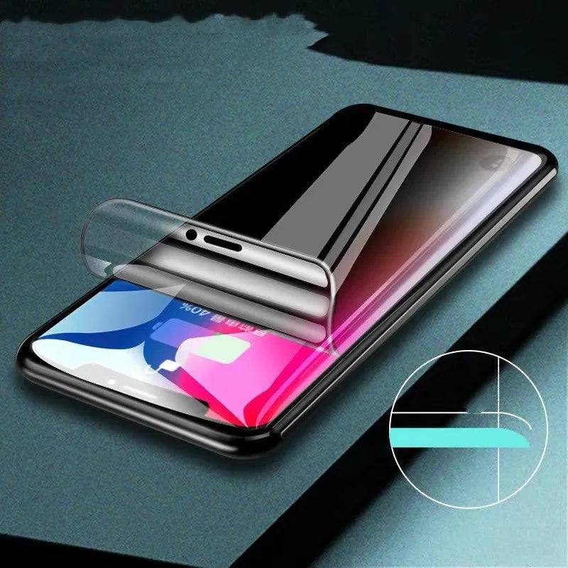 Privacy Hydrogel Film Soft Protective Front Screen Film for Apple iPhone 11 12 Pro Max XR XS XS Max 7 8 Plus Anti-Scratch Anti-Fingerprint Anti-Peeping Automatic Repair High-Definition Machined