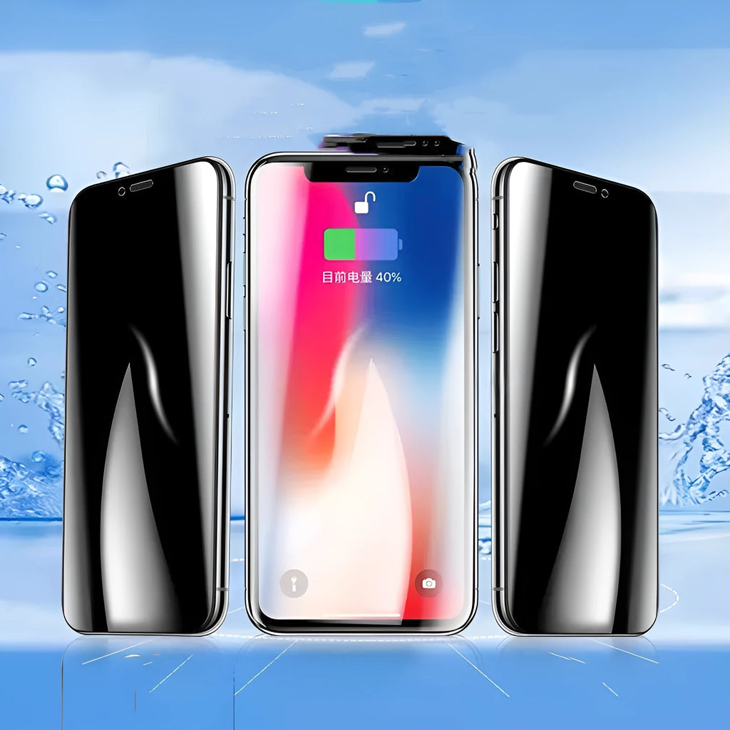 Privacy Hydrogel Film Soft Protective Front Screen Film for Apple iPhone 11 12 Pro Max XR XS XS Max 7 8 Plus Anti-Scratch Anti-Fingerprint Anti-Peeping Automatic Repair High-Definition Machined