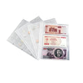 Transparent PVC loose leaf coin and stamp collection album with 252x200mm pages and storage bag