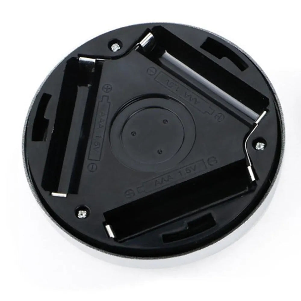 Silver wireless motion sensor night light with square PC plastic shade.