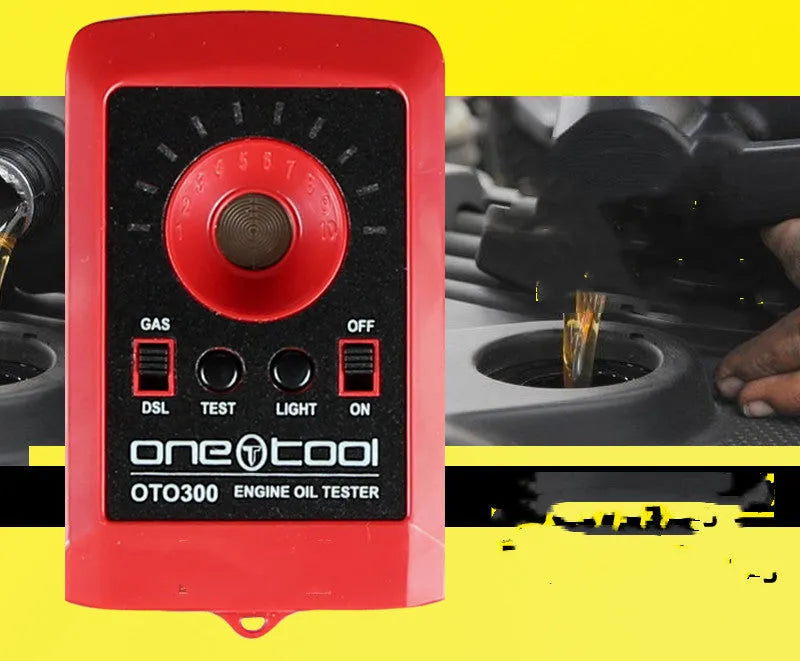 Automobile oil quality tester handheld device 88x54x16mm black red with battery power for engine oil analysis