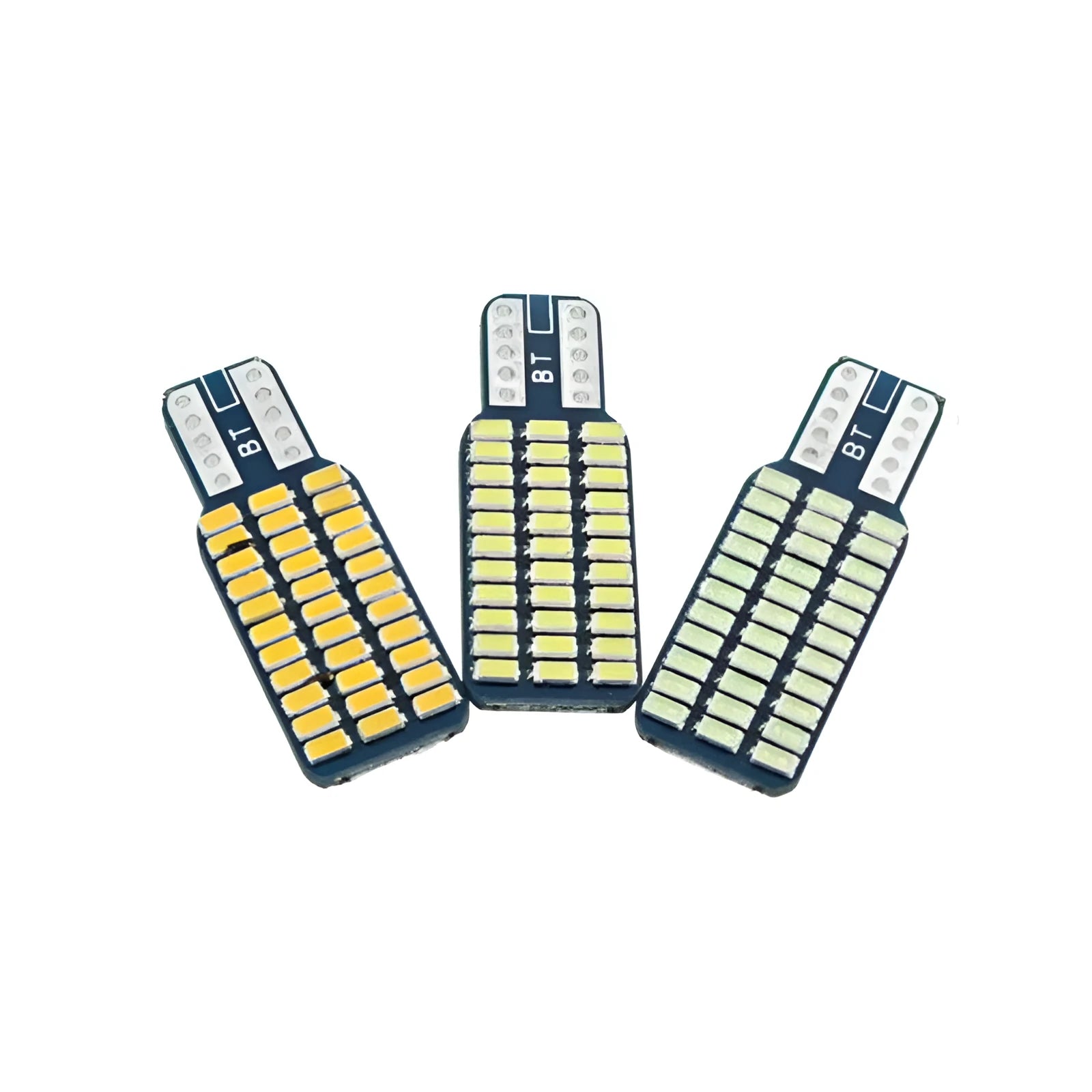 T10 3014 33smd single-sided white LED licence plate light on circuit board, 12x34mm size