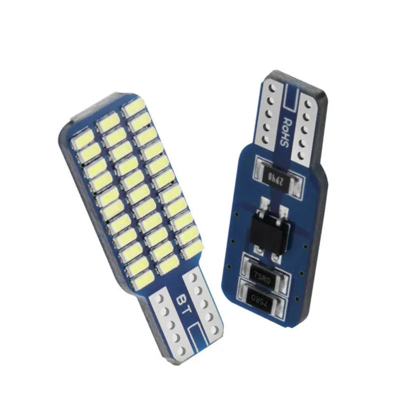 T10 3014 33smd single-sided white LED licence plate light on circuit board, 12x34mm size